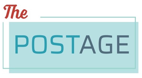 Postage のロゴ — Postage の文字が中に入った水色の箱の上に赤で「The」の文字が入っています。Postage は .NET の顧客です。
