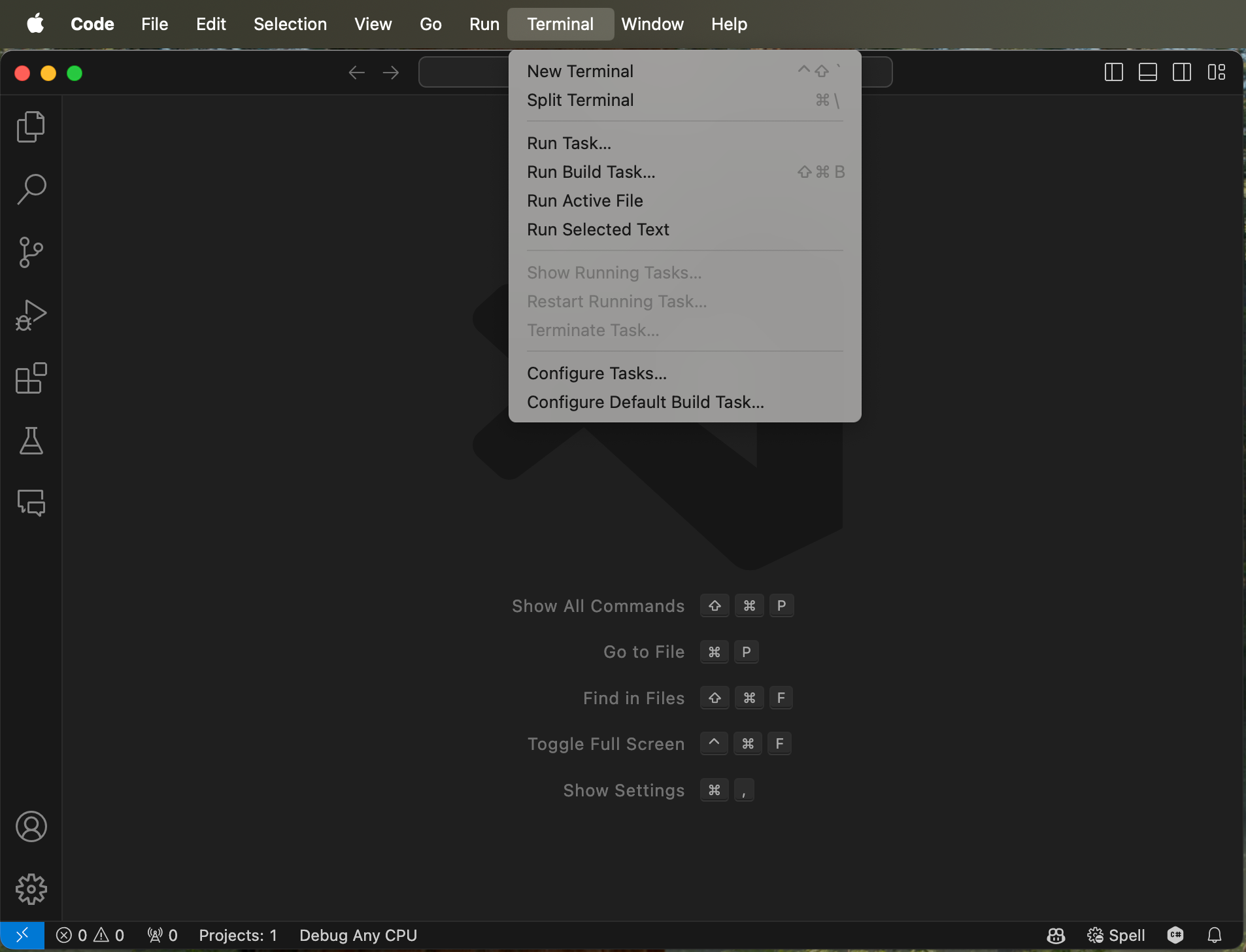 VS Code New Terminal