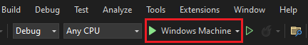 Windows Machine selected as target deployment by default
